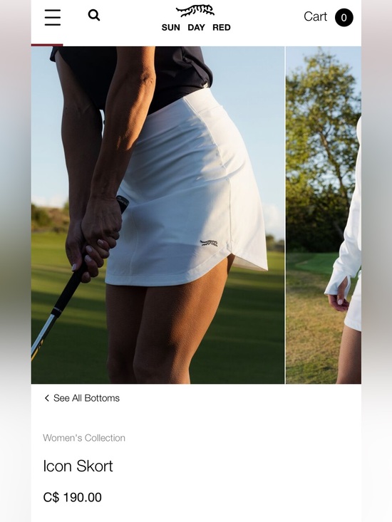 Sun Day Red Dresses & Skirts - Sun Day Red White Icon Golf Skort size xs